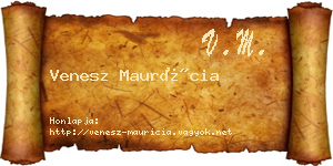 Venesz Maurícia névjegykártya